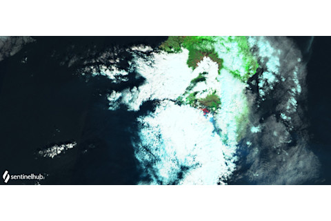 SWIR Sentinel-2 image of the La Palma September 2021 eruption