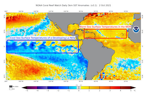 Sea Surface Temperatures Favor an Active End to Hurricane Season
