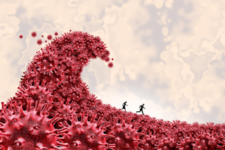 Illustration of a pandemic wave