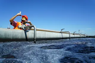 sewage plant checking pH