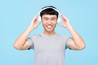 Listening to music