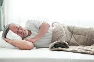 senior man sleeping