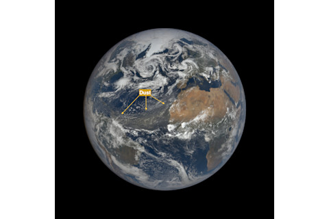 Saharan Dust Plume Seen from Nearly 1 Million Miles Away