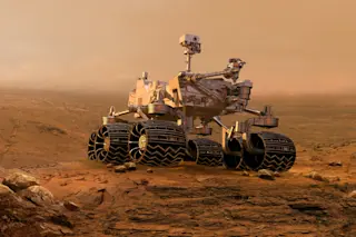 Mars rover 3D rendering