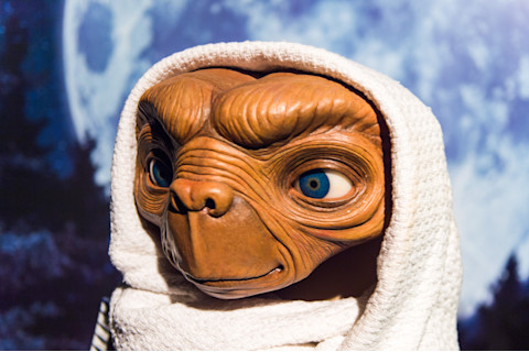 E.T. in the Madame Tussaud wax museum, NYC.