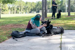 Veteran with Service Dog