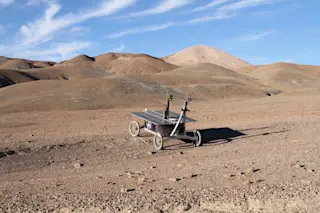 rover in Earth desert