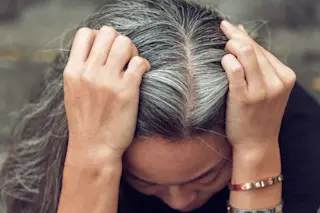 Graying hair