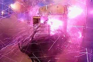 megagauss generator system sparks fly