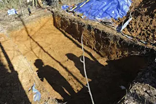 digging a grave