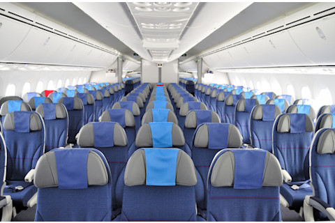 Interior of the New Boeing 787 Dreamliner