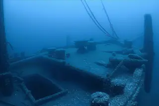 Deck of the Ironton shipwreck 