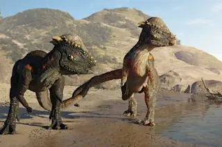 Artistic rendering of a pachycephalosaurus