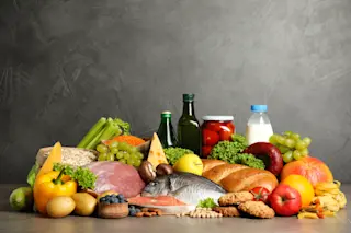 Healthy food and balanced diet