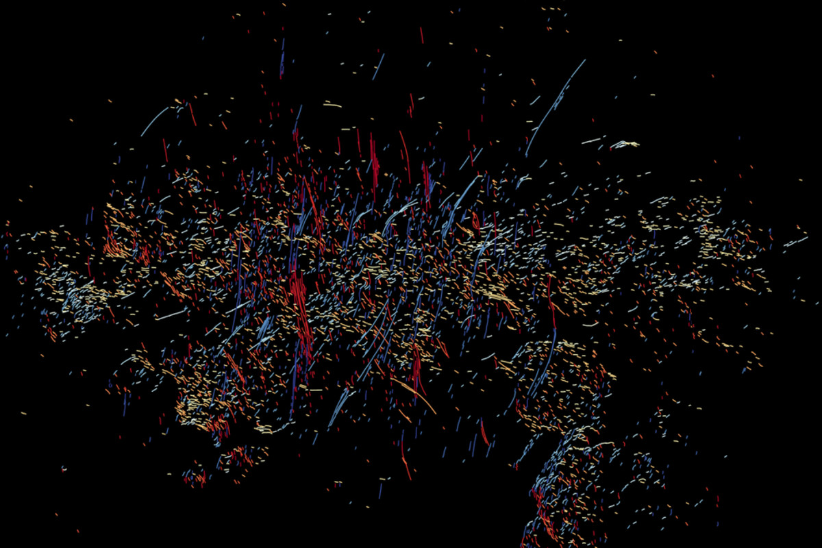 Hundreds of Strange Filaments Surround the Galactic Center