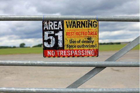 Vintage Area 51 Warning Sign