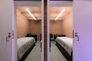 Private quarters in the 1,700-square-foot CHAPEA structure at NASA's Johnson Space Center