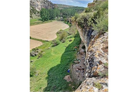 The view from atop Charco Verde II during the 2021 excavation season