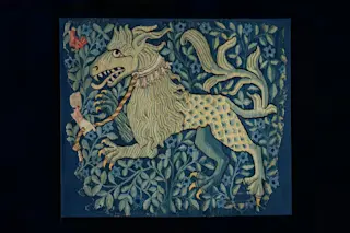 An artist active in Switzerland fashioned this tapestry fragment, woven between 1420 and 1430.