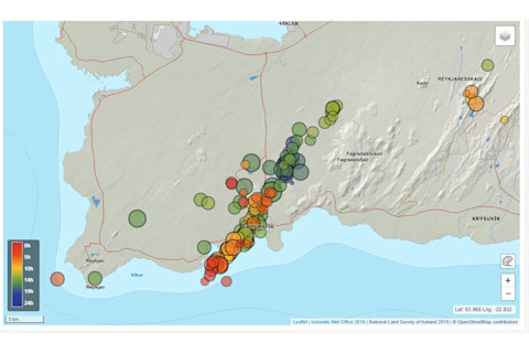 Earthquakes near Grindavík