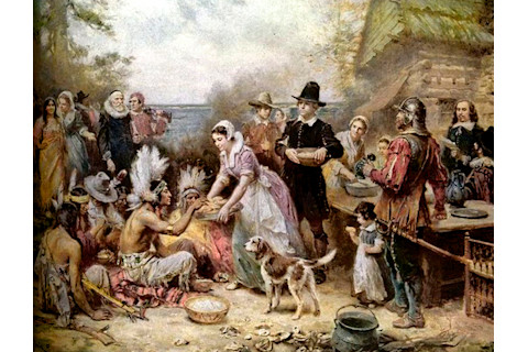 The First Thanksgiving, portrait by Jean Louis Gerome Ferris