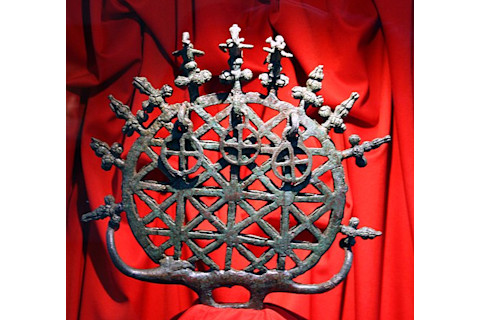 Bronze Sun Disk from Alacahöyük, an archaeological site in Turkey, early Bronze Age
