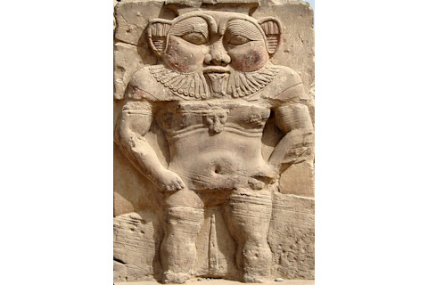 Dwarf Deity Bes, a household deity associated with fertility, music, children
