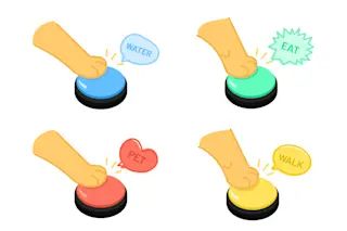 graphic-of-yellow-dog-paws-pressing-communication-buttons