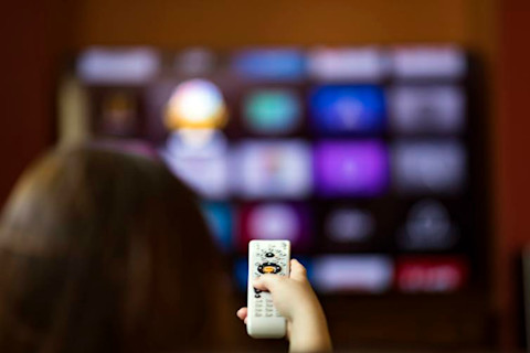 deciding what to watch on tv with a remote control
