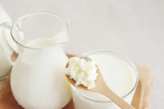 Kefir drink with healthy probiotics