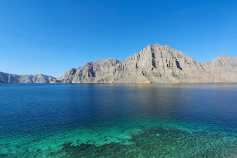 The shores of the Gulf of Oman, to the south of Iran.