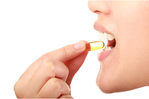 Woman with medicine