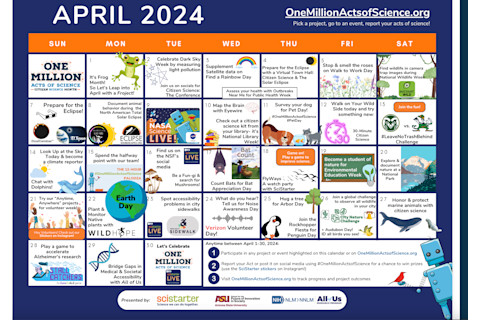 Citizen Science Month 2024 Calendar