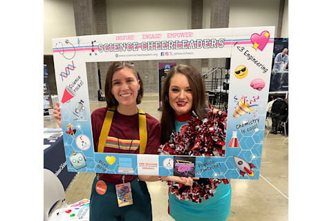 Science Cheerleader and Emma Giles at AwesomeCon 2024