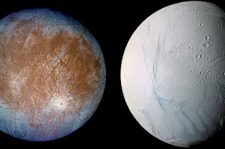 Europa and Enceladus Icy moons