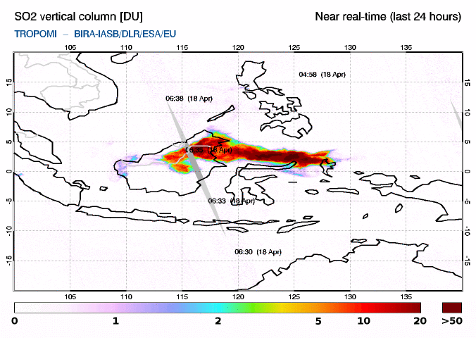 Ruang SO2 plume height