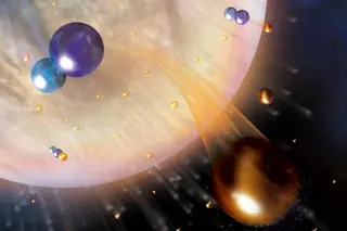 Artist representation of Venus losing hydrogen from its atmosphere 