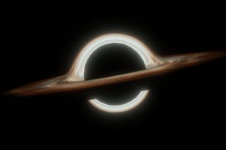Black hole rotating in space 