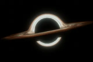 Black hole rotating in space 