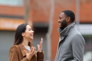 Couple on first date