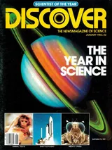 The cover image of the January 1982 issue of Discover Magazine