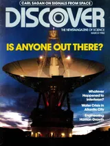 The cover image of the March 1982 issue of Discover Magazine
