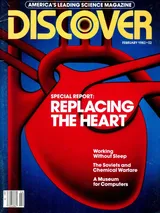 The cover image of the February 1983 issue of Discover Magazine
