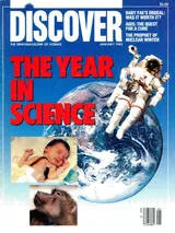 The cover image of the January 1985 issue of Discover Magazine