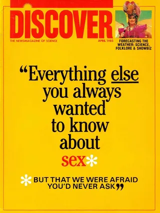 The cover image of the April 1985 issue of Discover Magazine