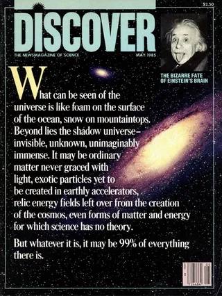 The cover image of the May 1985 issue of Discover Magazine