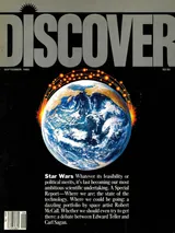 The cover image of the September 1985 issue of Discover Magazine