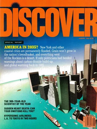 The cover image of the January 1986 issue of Discover Magazine
