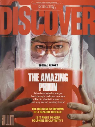 The cover image of the December 1986 issue of Discover Magazine
