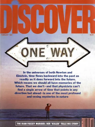 The cover image of the February 1987 issue of Discover Magazine